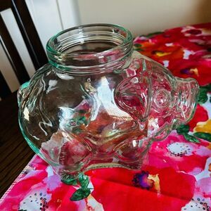 Glass Pig Jar.  Vintage. SVE Made in Italy